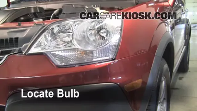 2008 Saturn Vue XE 2.4L 4 Cyl. Éclairage Feux de route (remplacer l'ampoule)